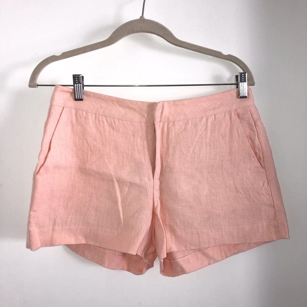 JOIE Women's Light Pink Linen Blend Shorts SIZE SMALL